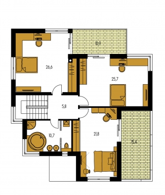 Floor plan of second floor - CUBER 2